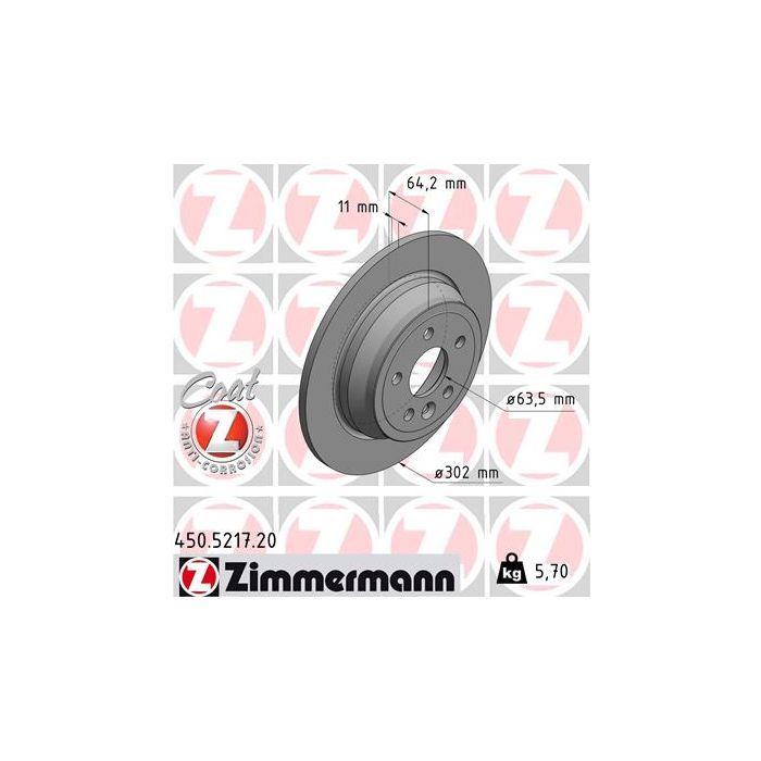 Тормозной диск ZIMMERMANN 450.5217.20 Фото