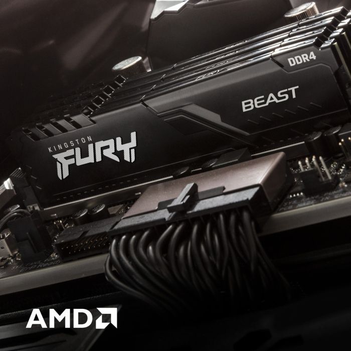 Модуль памяти для компьютера Kingston Fury (ex.HyperX) DDR4 16GB (2x8GB) 3200 MHz Fury Beast Black Фото 10