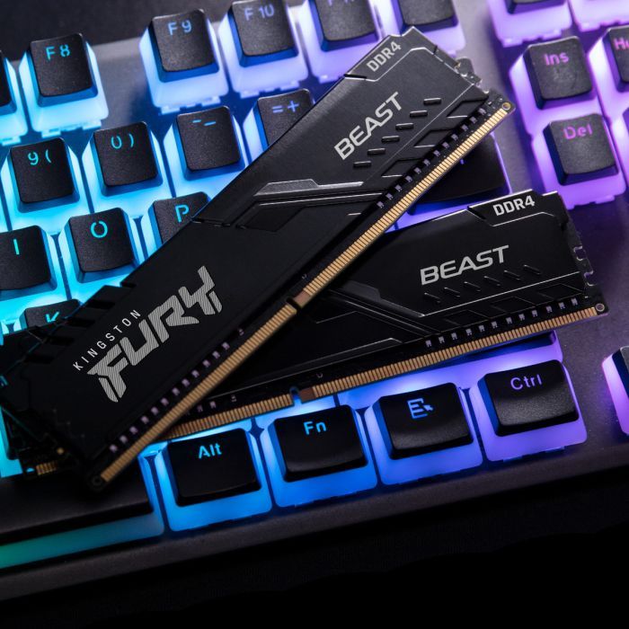 Модуль памяти для компьютера Kingston Fury (ex.HyperX) DDR4 16GB (2x8GB) 3200 MHz Fury Beast Black Фото 8