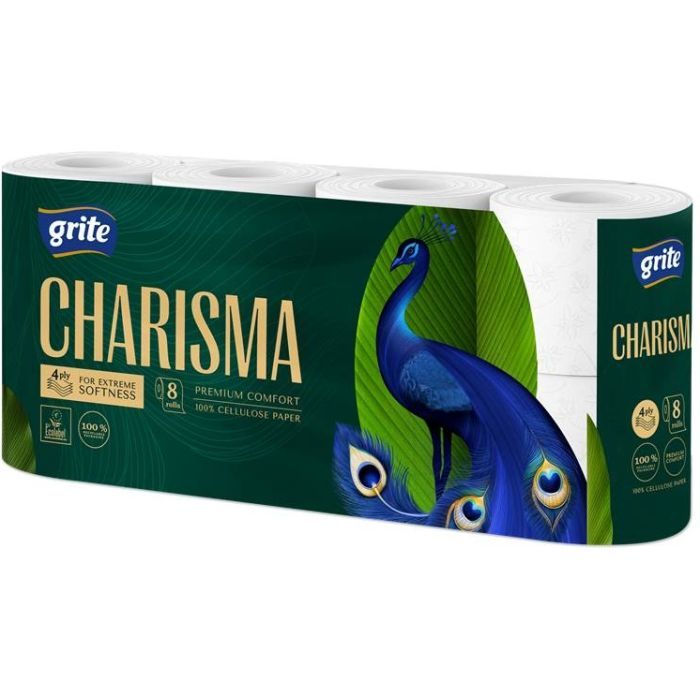 Туалетная бумага Grite Charisma 4 слоя 8 рулонов Фото