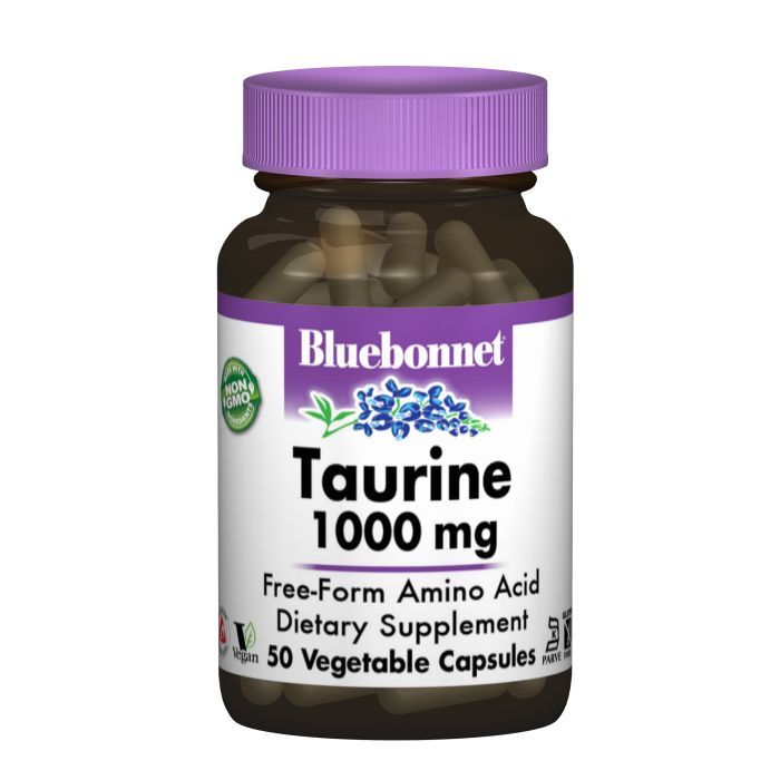 Аминокислота Bluebonnet Nutrition Таурин 1000мг, 50 гелевых капсул Фото