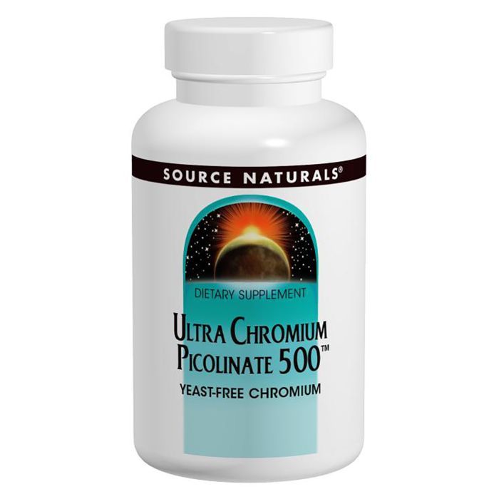 Минералы Source Naturals Ультра Хром Пиколинат 500мкг, 120 таблеток Фото