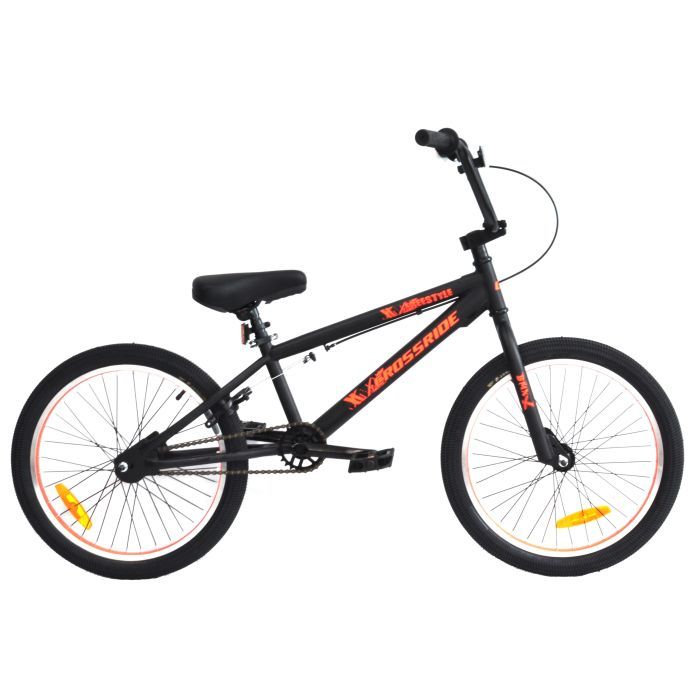 Велосипед Crossride BMX FreeStyle 20" рама-10" St Black/Orange Фото