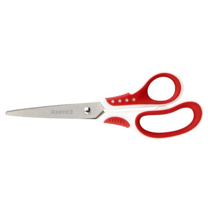 Ножницы Axent Shell, 18 см, бело-красные Фото