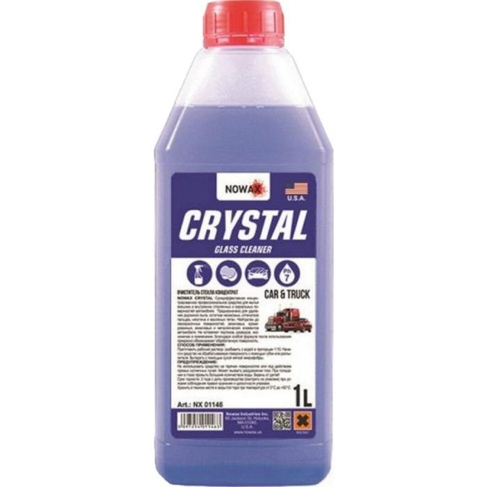 Автомобильный очиститель NOWAX CRYSTAL GLASS CLEANER 1 л Фото