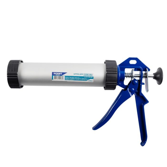 Пистолет для герметика Зеніт "ПРОФІ" 230 мм алюминиевый Фото