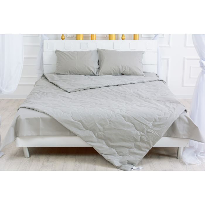 Одеяло MirSon шелковое Летнее 2364 Light Gray 220x240 Фото