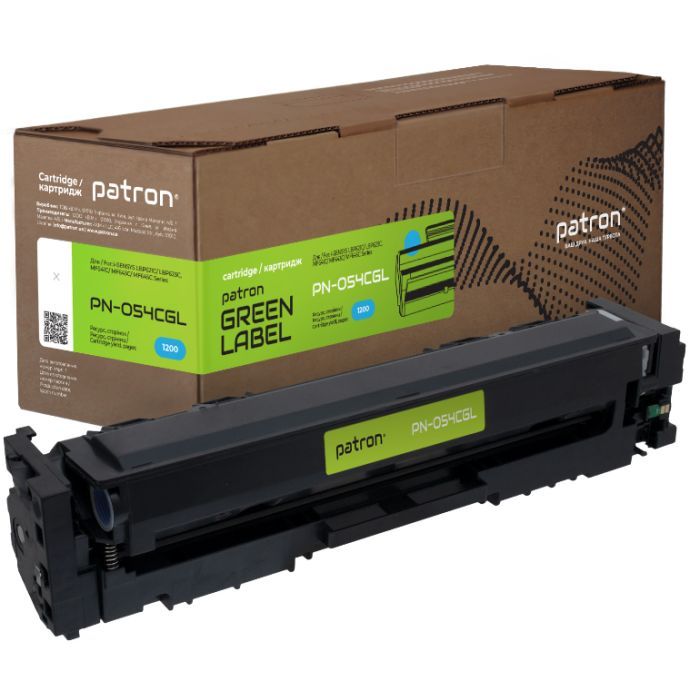 Картридж Patron Canon 054 Green Label, cyan Фото