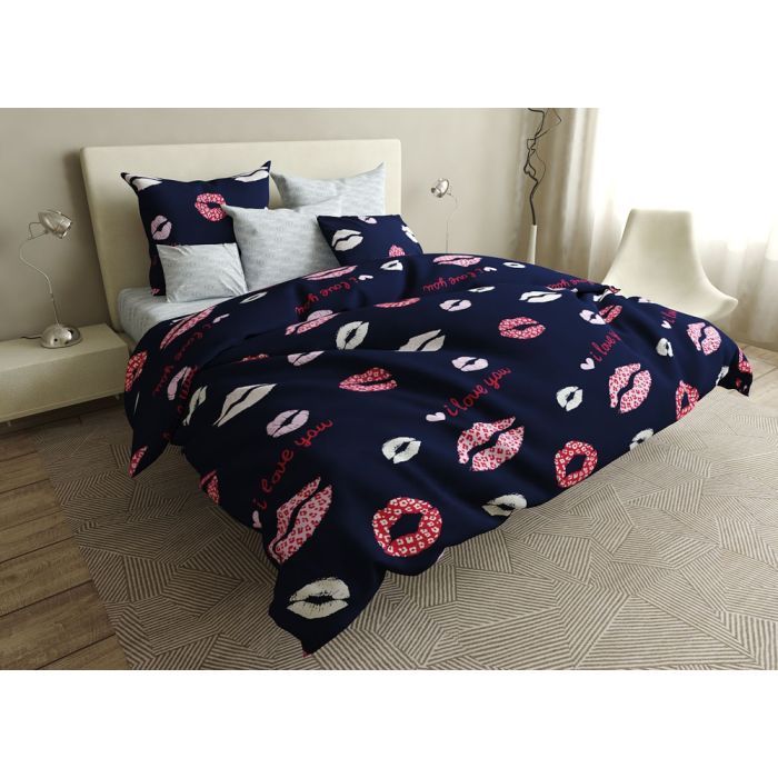 Постельное белье MirSon Бязь Premium 17-0402 Kiss Євро Фото