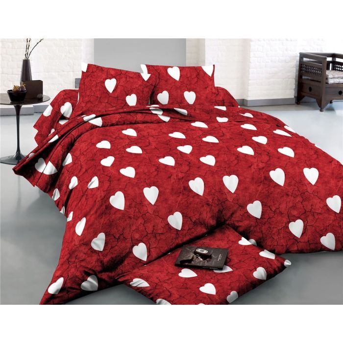 Постельное белье MirSon Сатин 22-1275-1 Marble heart 220х240 Фото