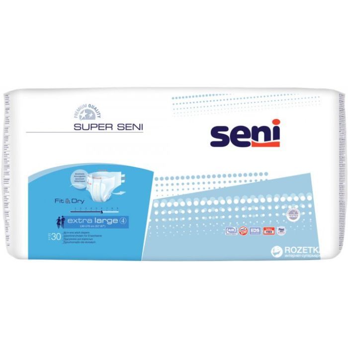 Подгузники для взрослых Seni Super Extra Large 30 шт Фото