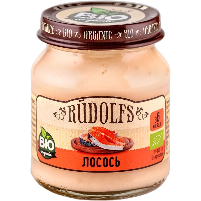Детское пюре Rudolfs Лосось 115 г Фото