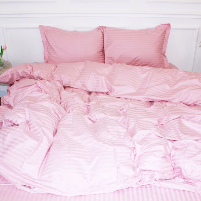 Пододеяльник MirSon Satin Stripe 30-0007 Pink 110х140 см Фото