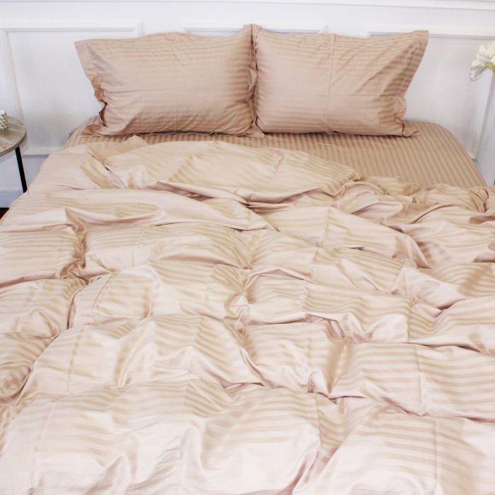 Пододеяльник MirSon Satin Stripe 30-0004 Cream 143х210 см Фото