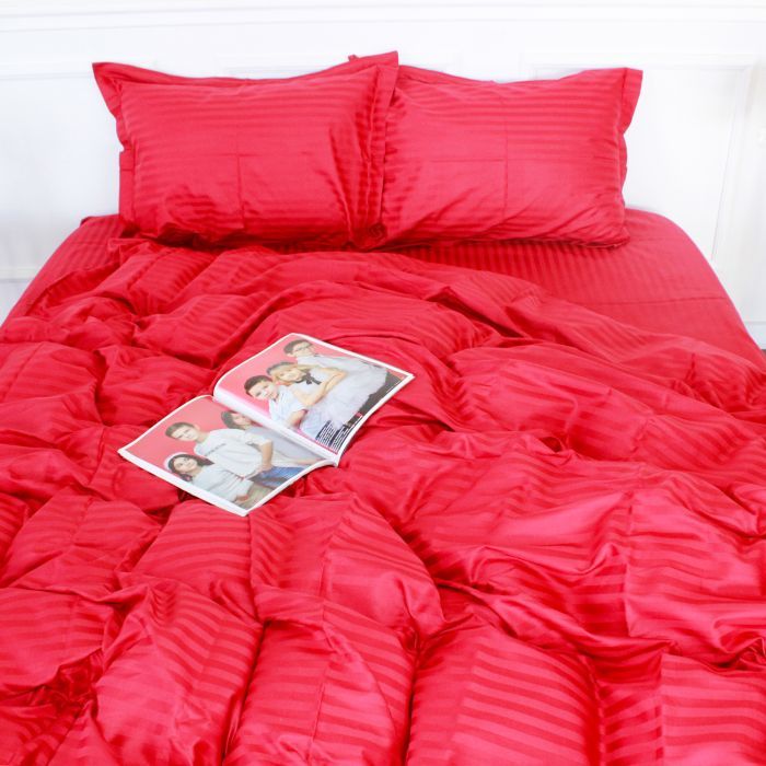 Пододеяльник MirSon Satin Stripe 30-0018 Red 200х220 см Фото