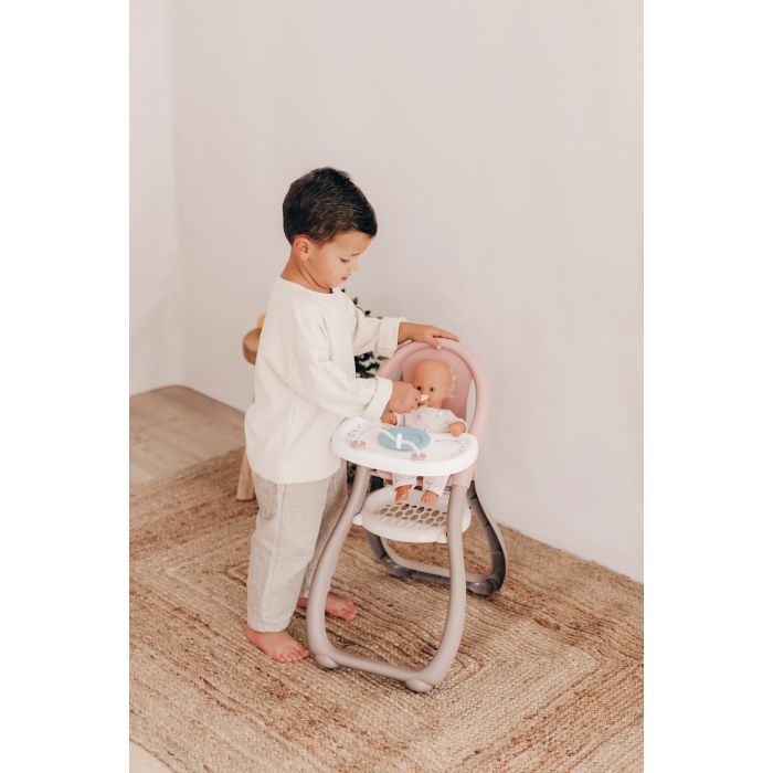 Игровой набор Smoby Toys Стільчик для годування Baby Nurse Сірий-рожев Фото 4