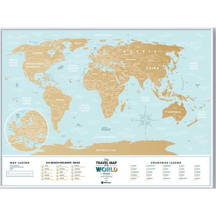 Скретч карта 1DEA.me Travel Map Holiday Lagoon World Фото