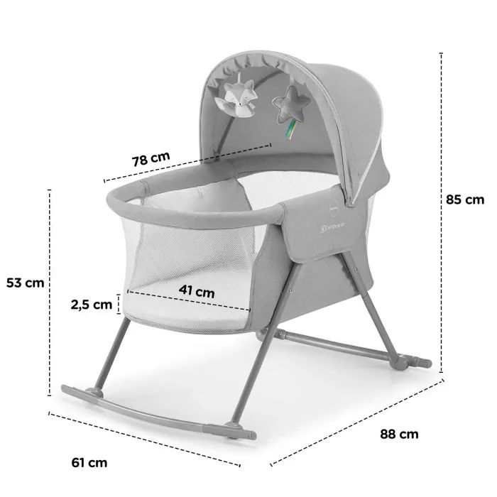 Кроватка Kinderkraft гойдалка Lovi Beige 3 в 1 Фото 10