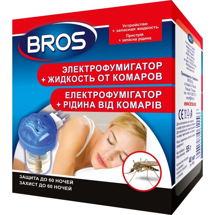 Фумигатор Bros + жидкость против комаров 60 ночей Фото