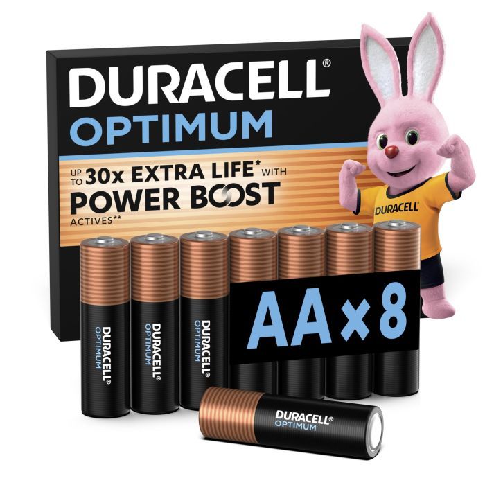 Батарейка Duracell Optimum AA лужні 8 шт. в упаковці Фото