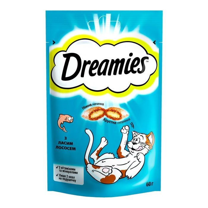 Лакомство для котов Dreamies с лососем 60 г Фото