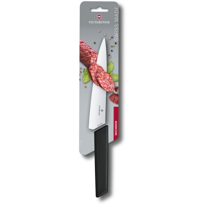 Кухонный нож Victorinox Swiss Modern Carving 19см Black Фото