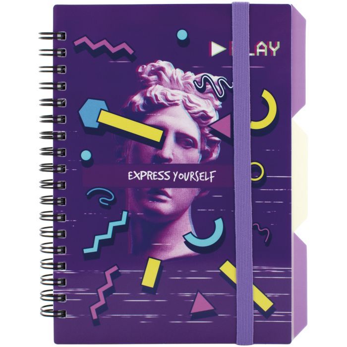 Блокнот Optima ExpressViolet, B6 з розділювачами 100 аркушів, клі Фото