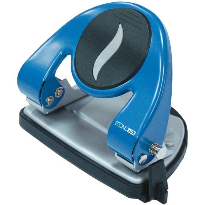 Дырокол Economix с линейкой 20 листов Синий Фото