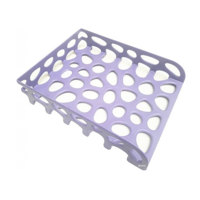 Лоток для бумаг Optima горизонтальный пластик, сиреневый Фото