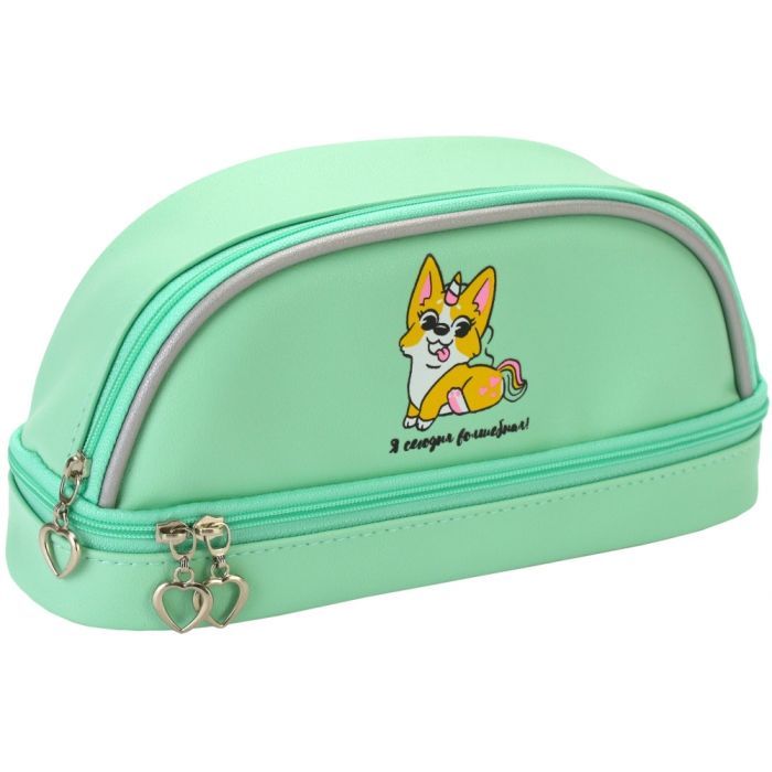 Пенал Cool For School 2 отделения салатовый Фото