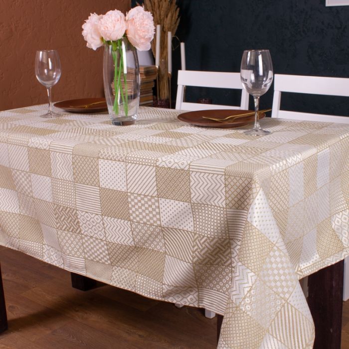 Скатерть MirSon Жаккард №301 Jacquard Olive 100x140 см Фото