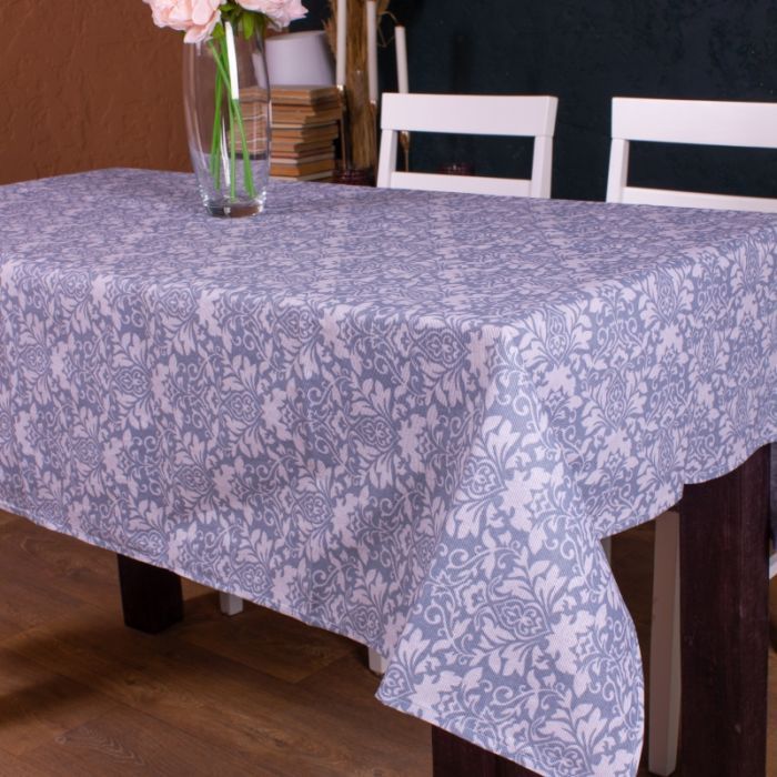 Скатерть MirSon Рогожа №217 Blue Patterns 100x130 см Фото