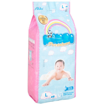 Подгузники Mimzi L 9-14 кг 48 шт. (MPL48) Фото