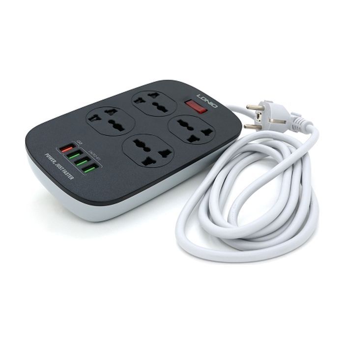 Сетевой фильтр питания LDNIO SC4407, 3 роз+4USB Фото