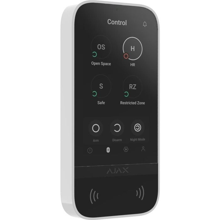 Клавиатура к охранной системе Ajax KeyPad TouchScreen white Фото