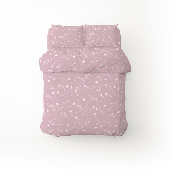 Постельное белье Home Line Васильки лилово-серый бязь полуторный Фото