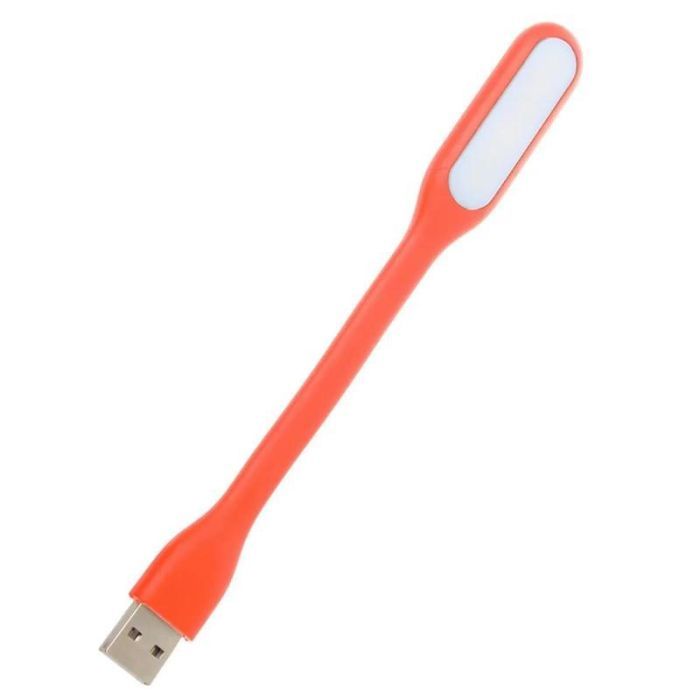 Лампа USB Optima LED, гнучка, помаранчевий Фото
