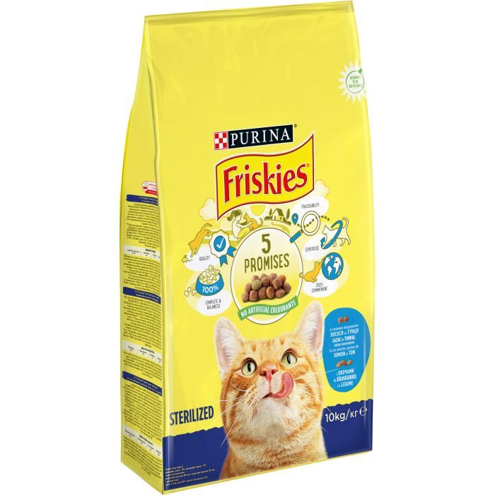 Сухой корм для кошек Purina Friskies Sterile з лососем і овочами 10 кг Фото