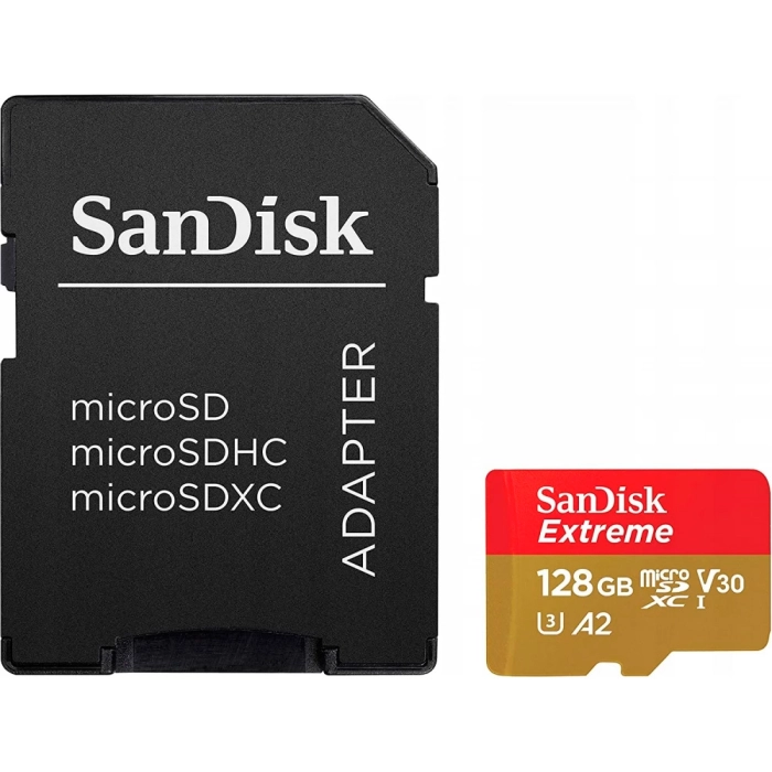 Карта пам'яті SanDisk 128GB microSD class 10 UHS-I Extreme For Action Cams and Dro (SDSQXAA-128G-GN6AA)