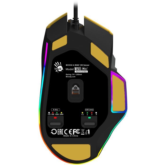 Мышка A4Tech Bloody W95 Max RGB Activated USB Sports Lime Фото 8