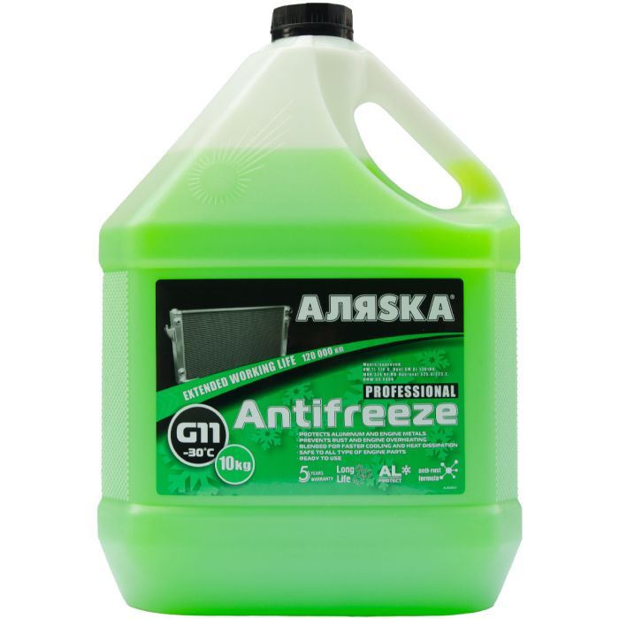 Антифриз Аляsка -30 G11 зелений 10л Фото