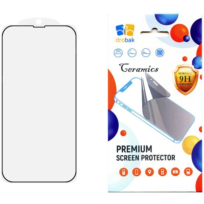 Стекло защитное Drobak Ceramics Apple iPhone 15 Pro Фото