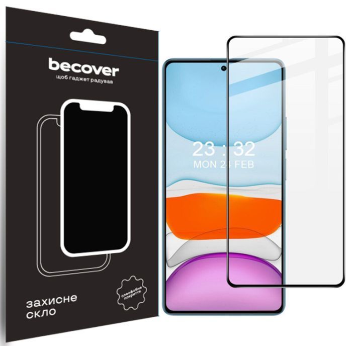 Стекло защитное BeCover Xiaomi Redmi Note 13 Black Фото