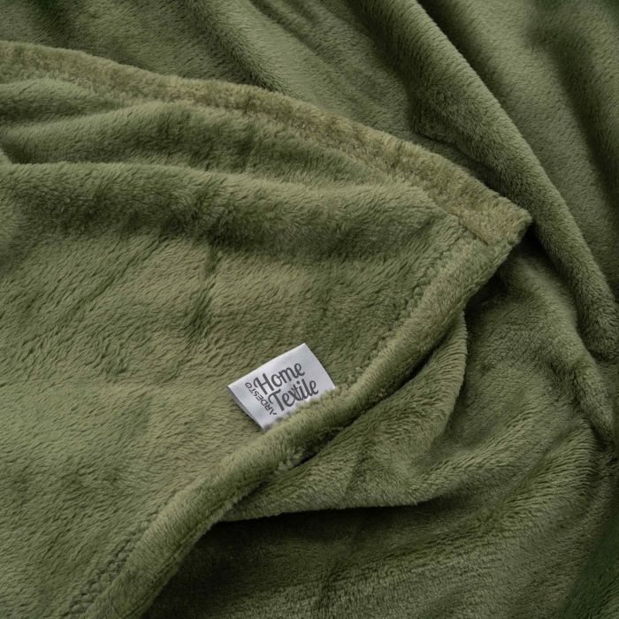 Плед Ardesto Flannel 100 поліестер, зелений 200х220 см Фото 3