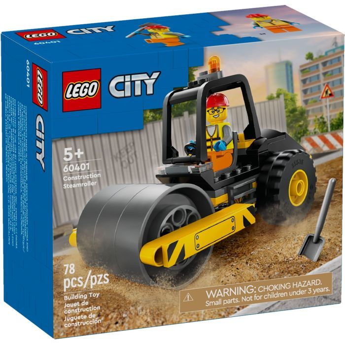 Конструктор LEGO City Строительный паровой каток 78 деталей Фото