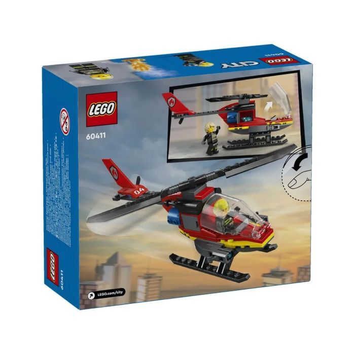 Конструктор LEGO City Пожарный спасательный вертолет 85 деталей Фото