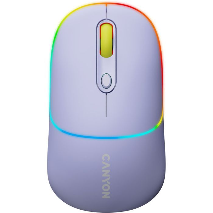 Мышка Canyon MW-22 Dual Band RGB Wireless Mountain Lavender Фото
