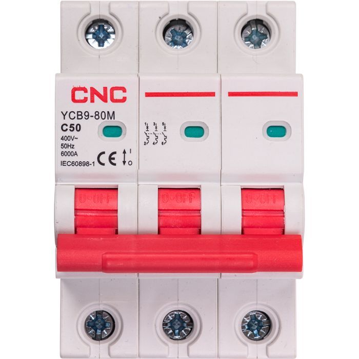 Автоматический выключатель CNC YCB9-80M 3P C50 6ka Фото