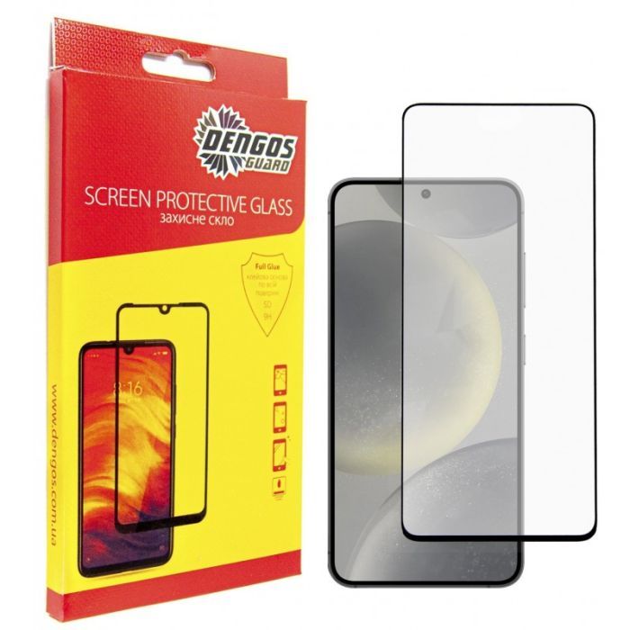 Стекло защитное Dengos Full Glue Samsung Galaxy S24 (black) Фото