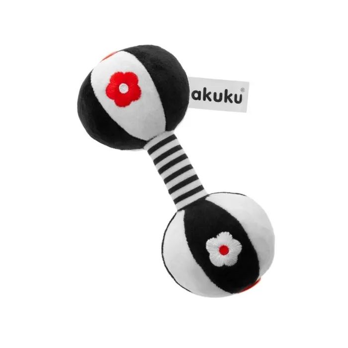 Погремушка Akuku Плюшевая гантель Фото